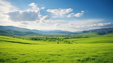 Obraz premium springtime landscape in mountains. 