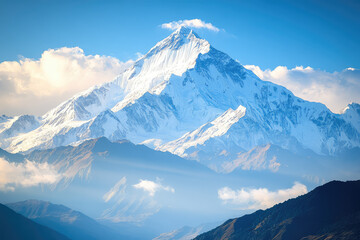 Obraz premium Majestic Snow-Capped Himalayas Epitomize Nature's Untamed Beauty