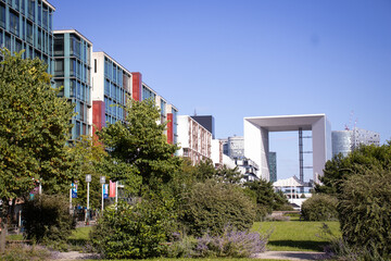 Nanterre Préfecture, vue sur La Défense, pendant les Jeux Olympiques de Paris 2024