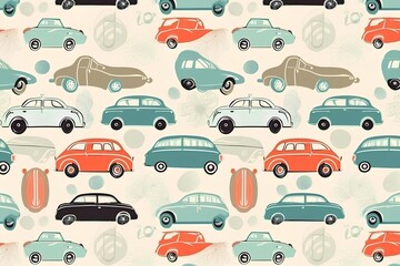 seamless background with cars made by midjourney