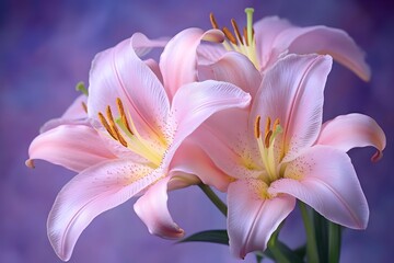 Naklejka premium Delicate Pink Lilies