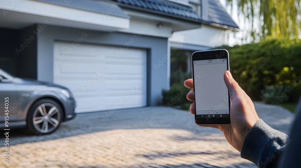 Aufkleber effortless garage access:smart automated door control via mobile app