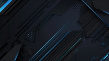 Obraz premium Blue accent background, futuristic design elements and geometric shapes