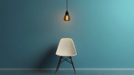 Minimalist Interior Design with Lighting Fixture in Modern Room