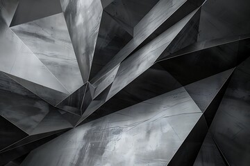 Abstract Geometric Shapes in Gray Tones
