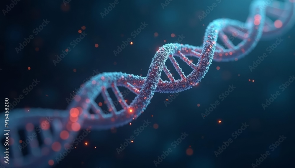 Poster exploring the secrets of life dna sequence in 3d