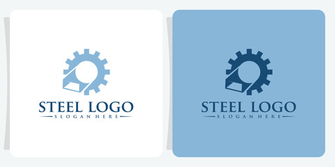 Steel Fabrication logo vector collection or construction logo illustration vector collection