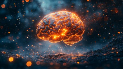 Set of images featuring brain explosions, perfect for creative and conceptual visuals, isolated on transparent background, Generative AI