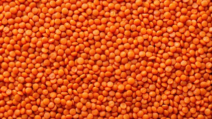 Close-up of a texture background made of red lentils, red lentils, background, texture, food, ingredient, cooking, healthy