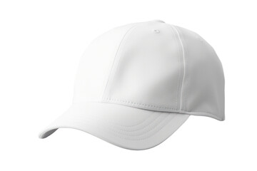 Fototapeta premium Plain white baseball cap with design isolated on white background.