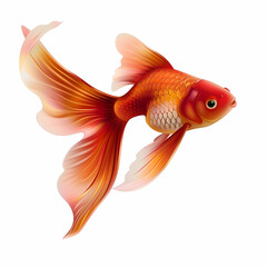 Fototapeta premium 3D Guppy fish in white background vector image