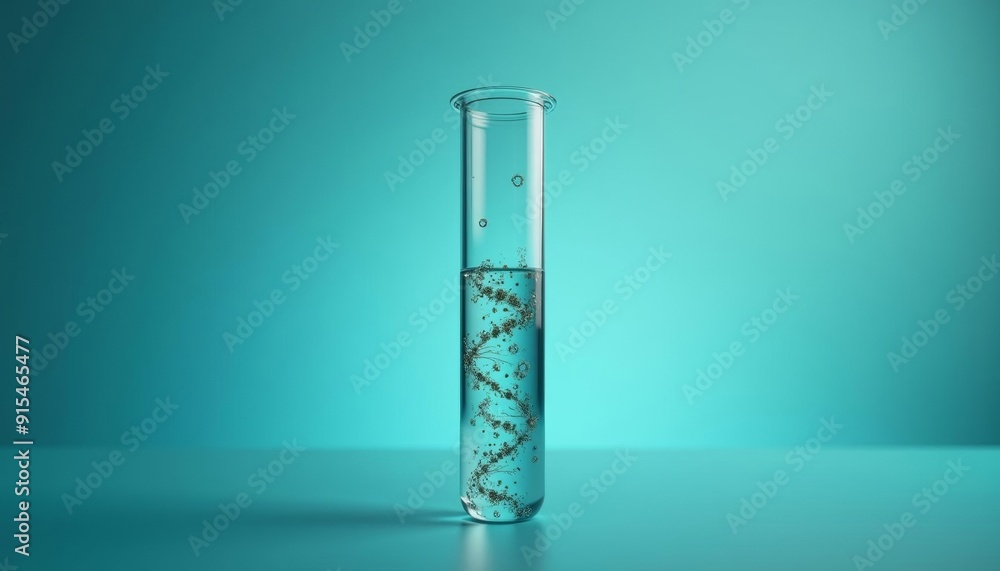 Poster chemical reaction in progress captured in a flask