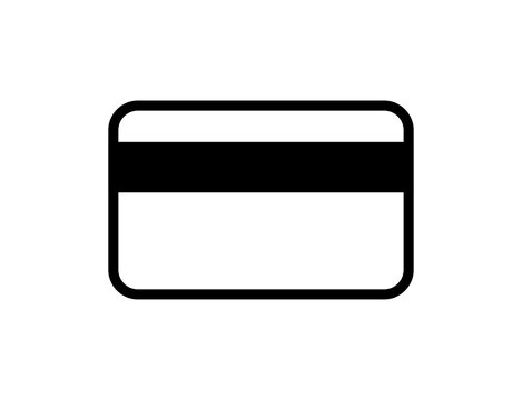 recommend clip art: Black bank card icon. Credit card outline sign