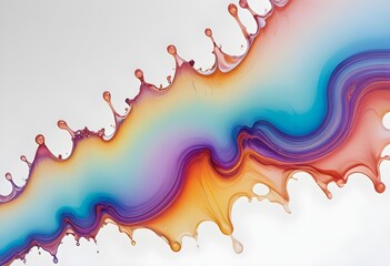 A colorful orange and purple colored liquid with orange and purple colors