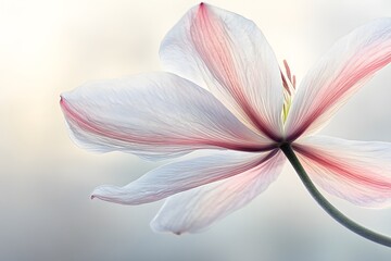 Delicate Flower with Pink Veins