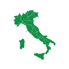 Map of Italy. Vector Italy Map on white background.
