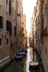 Venice, Italy - 06.16.2022: View of the Grand Canal from one of the city's bridges