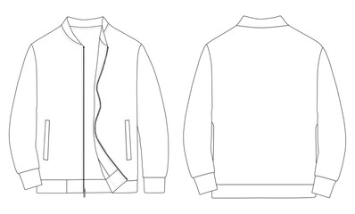 Plain white Bomber Jacket vector design