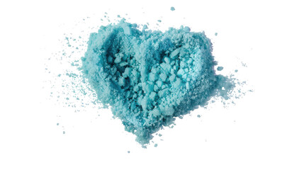 Fototapeta premium Abstract blue watercolor heart shape with a textured effect. Perfect for Valentine's Day, love, or romantic themes.