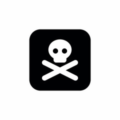 skull bones pirate poison death icon