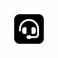 support center headphones microphone icon