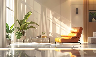 House modern and elegant interior decoration design comfortable space with aesthetic Generate AI