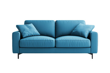 Blue Sofa with Cushions
