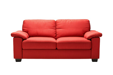 Fototapeta premium Red Sofa Isolated