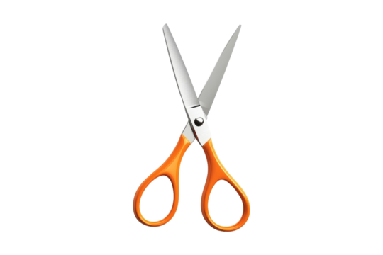 Orange Scissors Isolated
