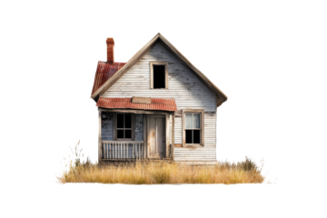 Abandoned House in a Field of Grass