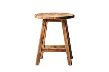 Wooden Stool Isolated