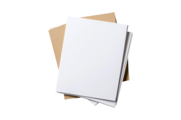 Stack of White Paper on Brown Paper