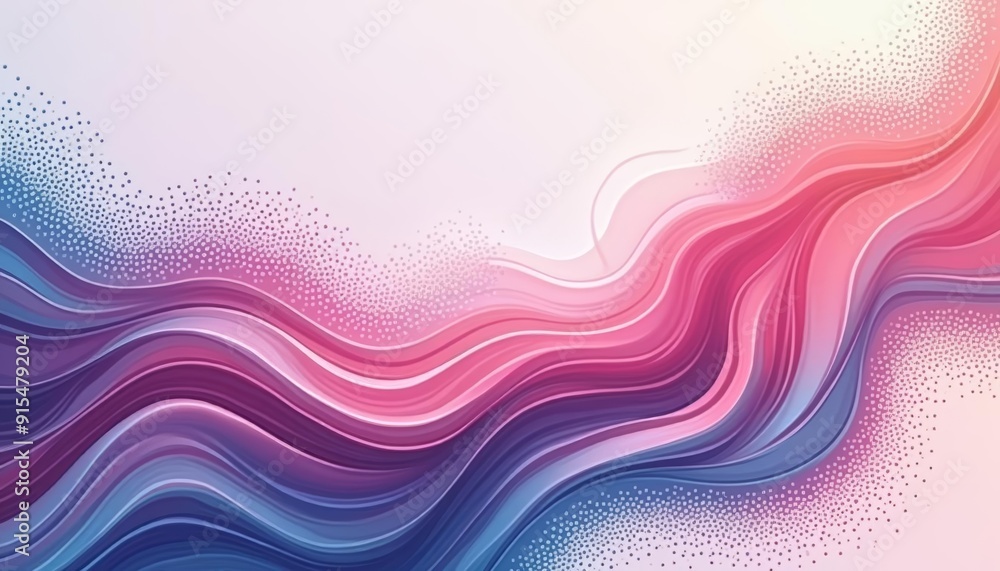 Wall mural  Vibrant waves of digital artistry