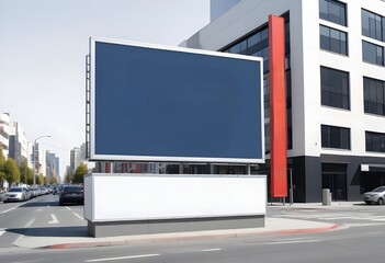 Fototapeta premium blank billboard on the street