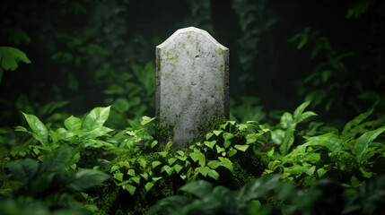 Neglected hero’s grave overgrown with weeds, [neglected hero grave]