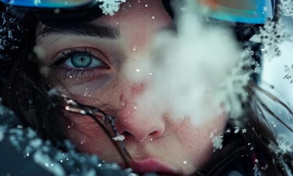 A winter wonderland adventure with a Gen Alpha model in a snowy landscape