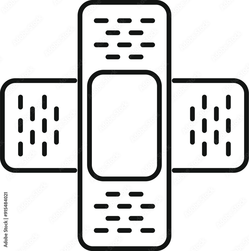 Wall mural simple line icon of a medical plaster showing the concept of healthcare