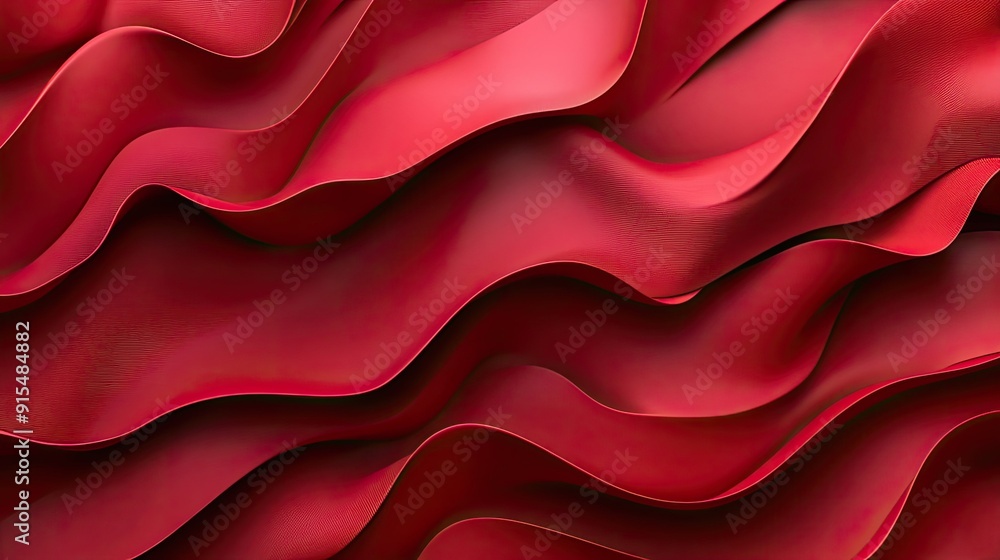 Poster rich 3d red background with luxurious textures and soft lighting, ideal for high-end and elegant vis