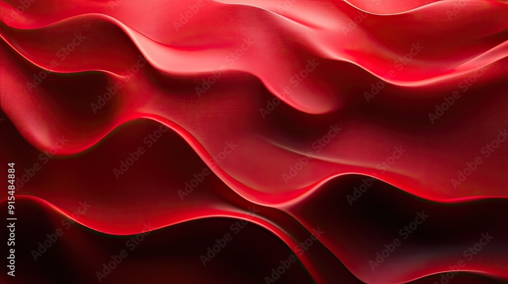 Poster rich 3d red background with luxurious textures and deep tones, ideal for high-end and elegant presen