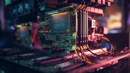 Close-up of a Computer Motherboard