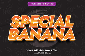 Special Banana editable text effect in modern trend style