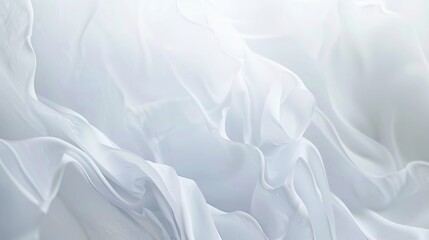 Obraz premium Elegant Abstract White Fabric Texture - Smooth and Flowing Background Design