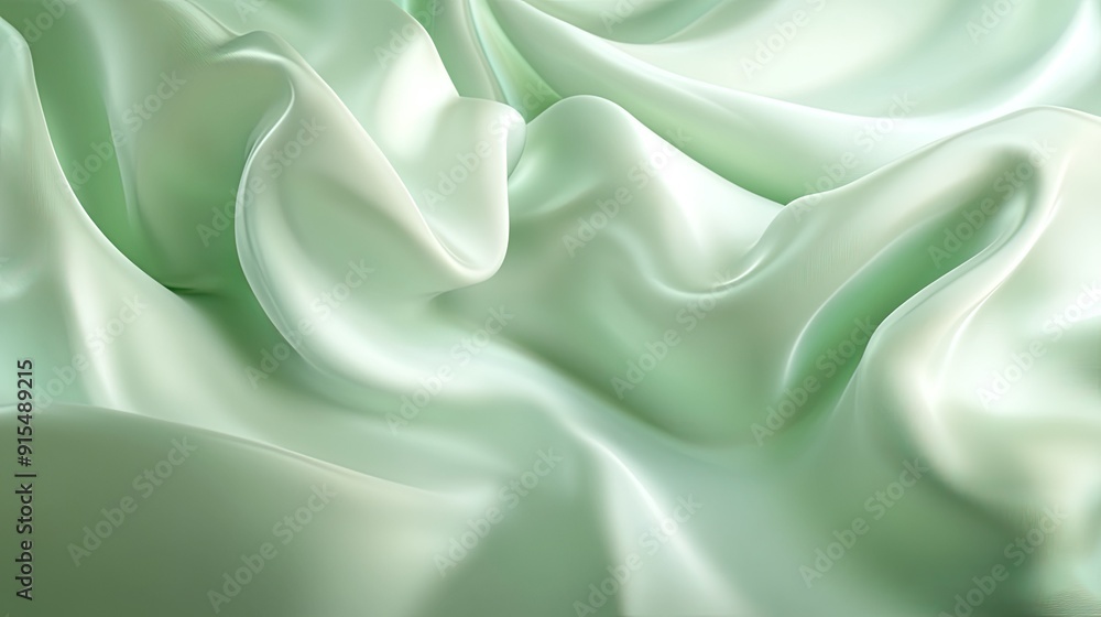 Poster subtle 3d light green background with soft gradients and smooth transitions, ideal for a refined and