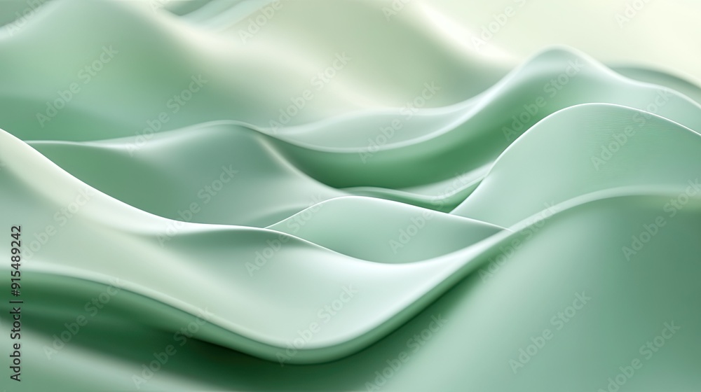 Poster subtle 3d light green background with soft gradients and smooth transitions, ideal for a refined and