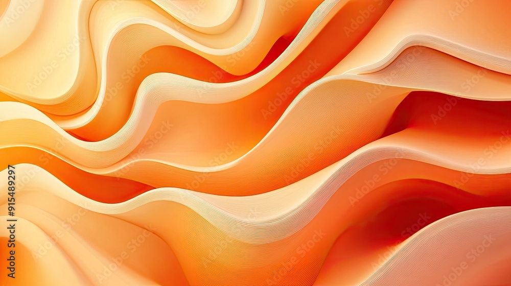 Aufkleber subtle 3d orange background with gentle gradients and smooth transitions, ideal for calming and eleg