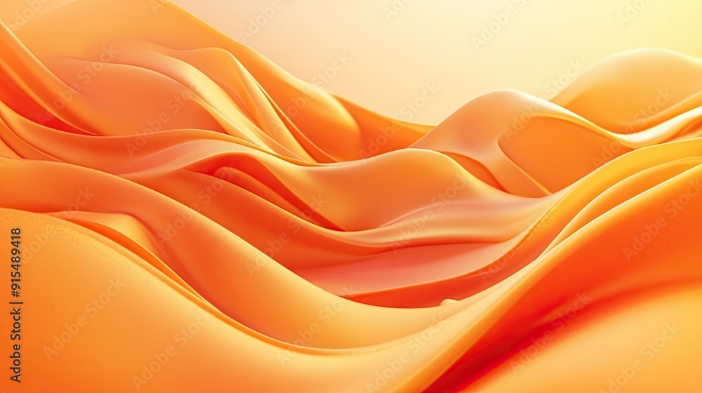 Poster subtle 3d orange background with soft transitions and gentle gradients, creating a refined and elega