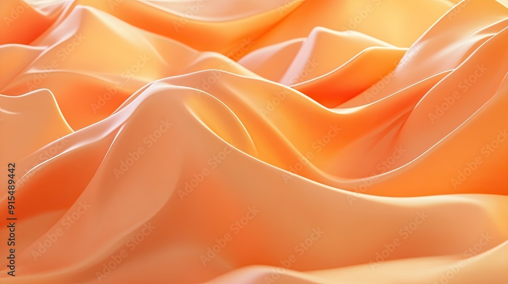 Poster subtle 3d orange background with soft transitions and gentle gradients, creating a refined and elega