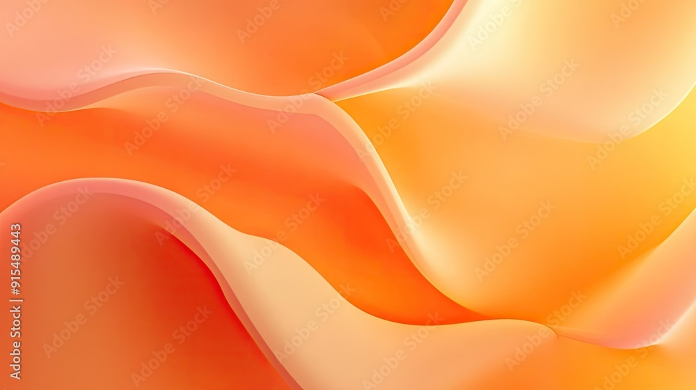Poster subtle 3d orange background with soft transitions and gentle gradients, creating a refined and elega