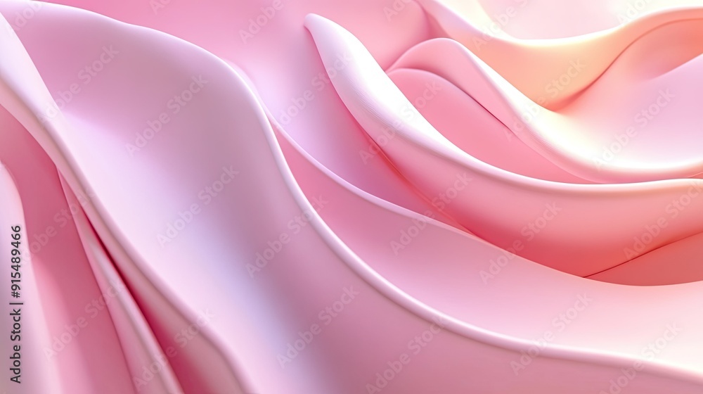Poster subtle 3d pink background with smooth gradients and gentle lighting, perfect for refined and elegant