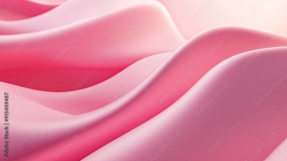 Poster subtle 3d pink background with smooth gradients and gentle lighting, perfect for refined and elegant